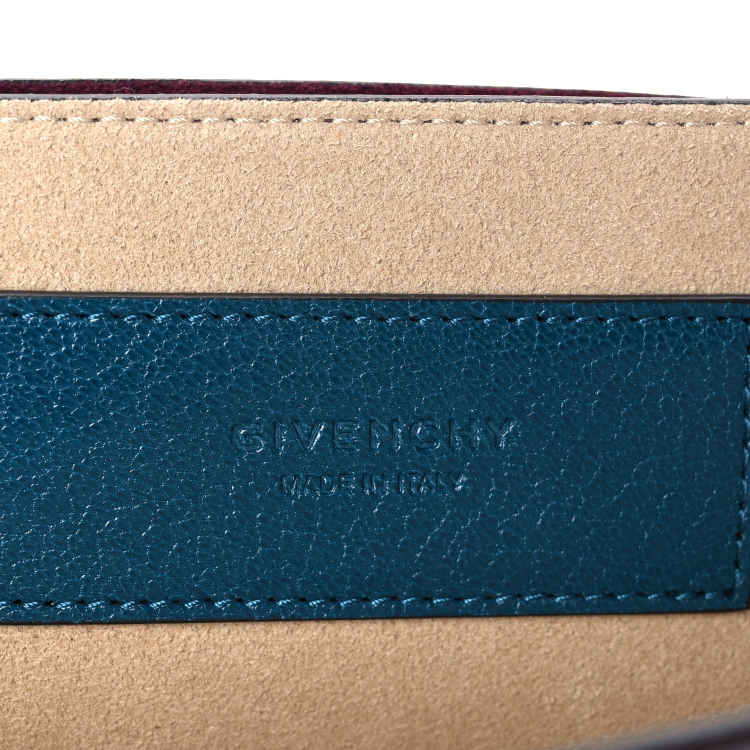 Givenchy Sugar Goatskin Suede Medium GV3 Shoulder Bag Blue Aubergine 6 of 10