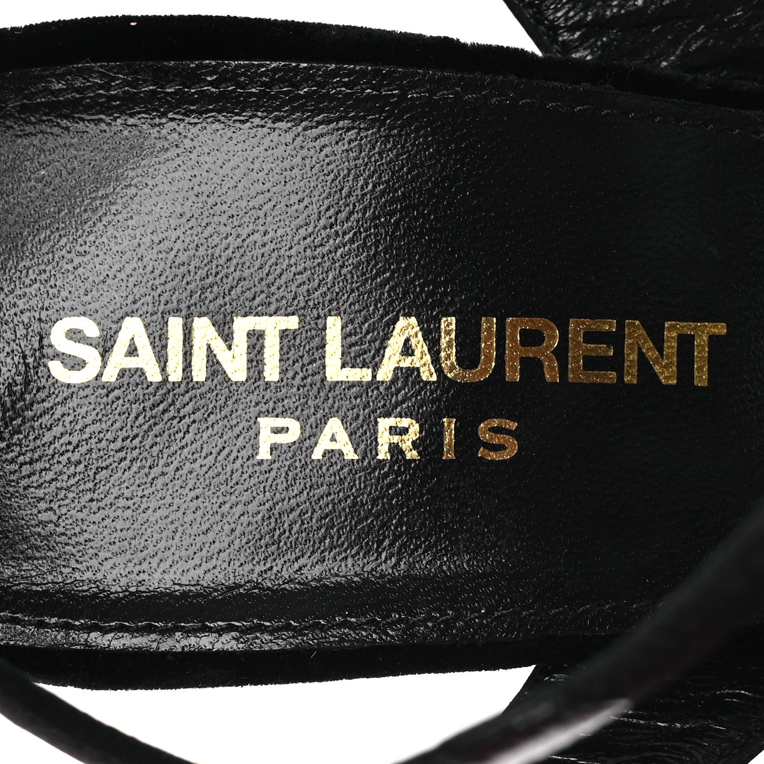 Saint Laurent Velvet Jodie Platform Sandals 38 Black 9 of 11