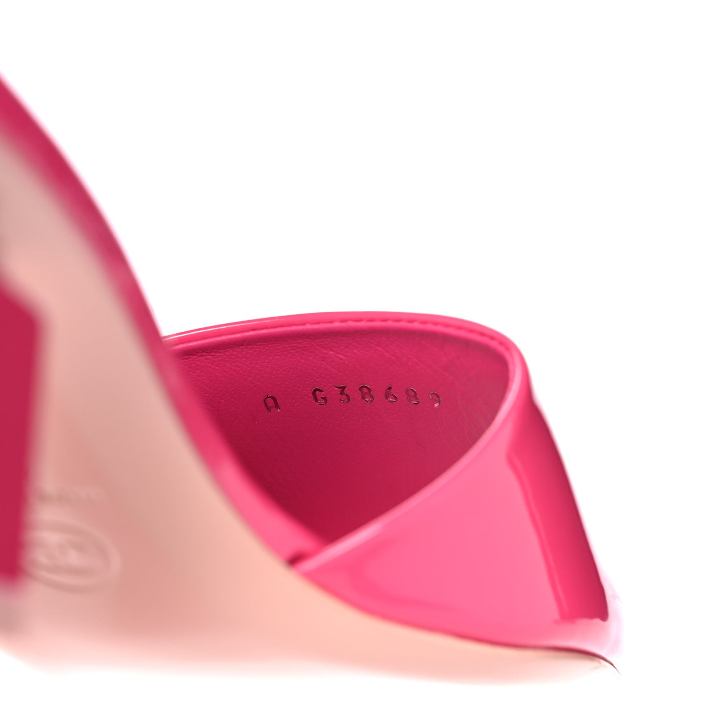 Patent Calfskin CC Mules 39 Dark Pink Light Pink