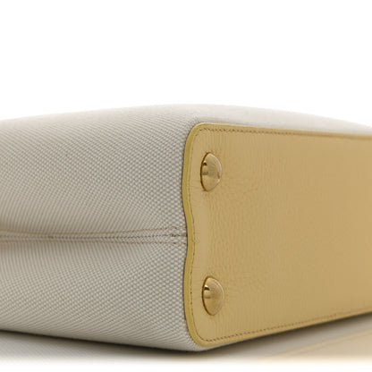 Louis Vuitton Canvas Taurillon Capucines BB Plume Yellow 8 of 9