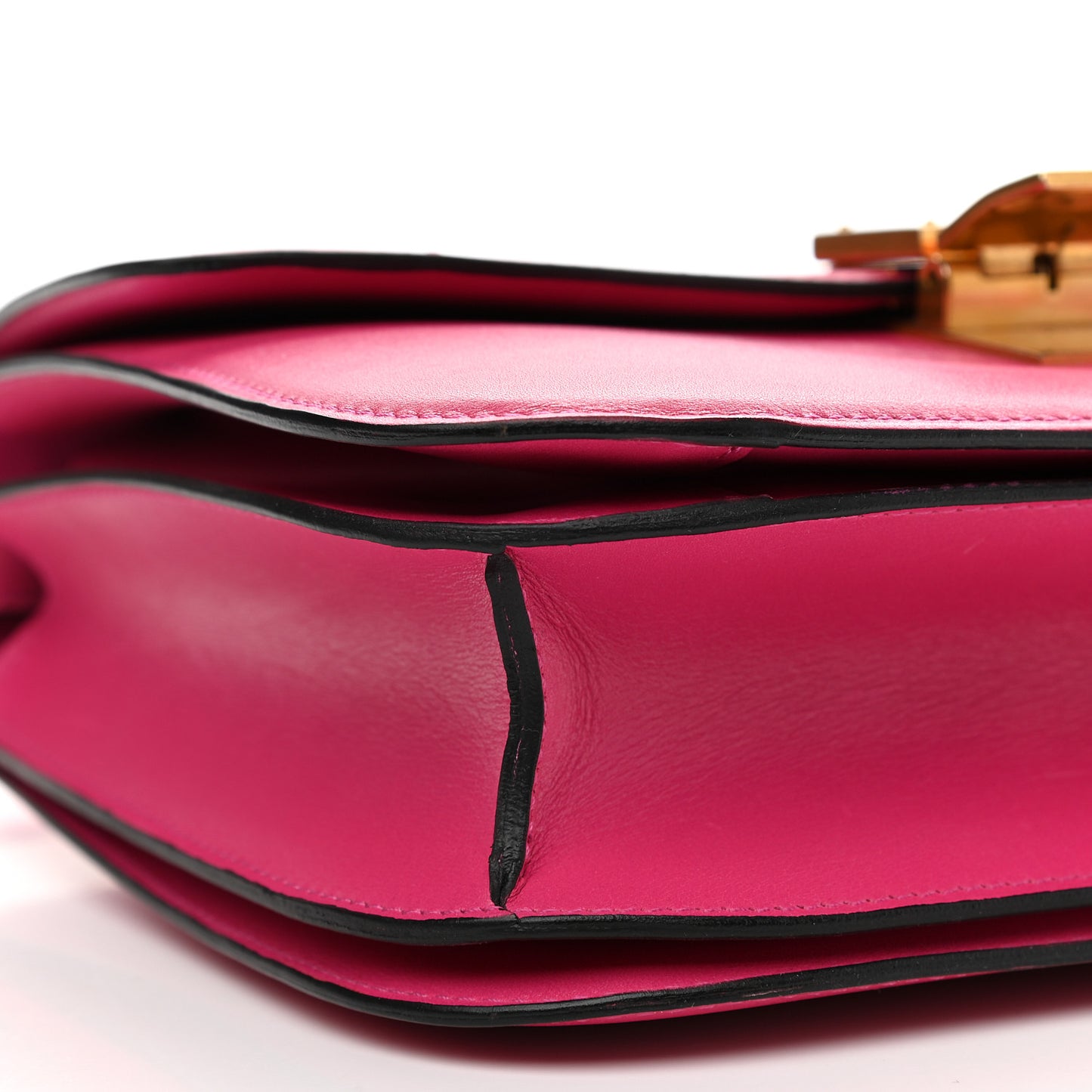 Box Calfskin Medium Classic Box Flap Bag Hibiscus