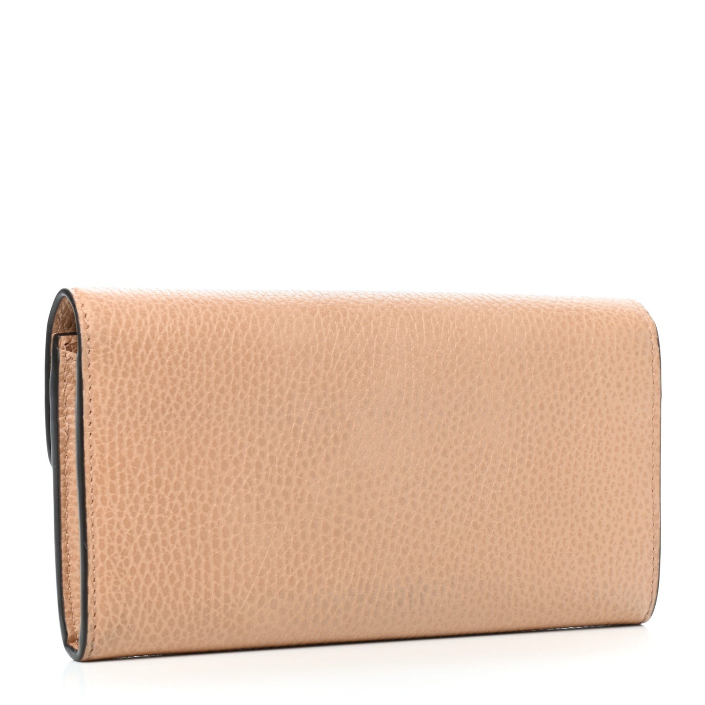 Dollar Calfskin Interlocking G Continental Wallet Camelia