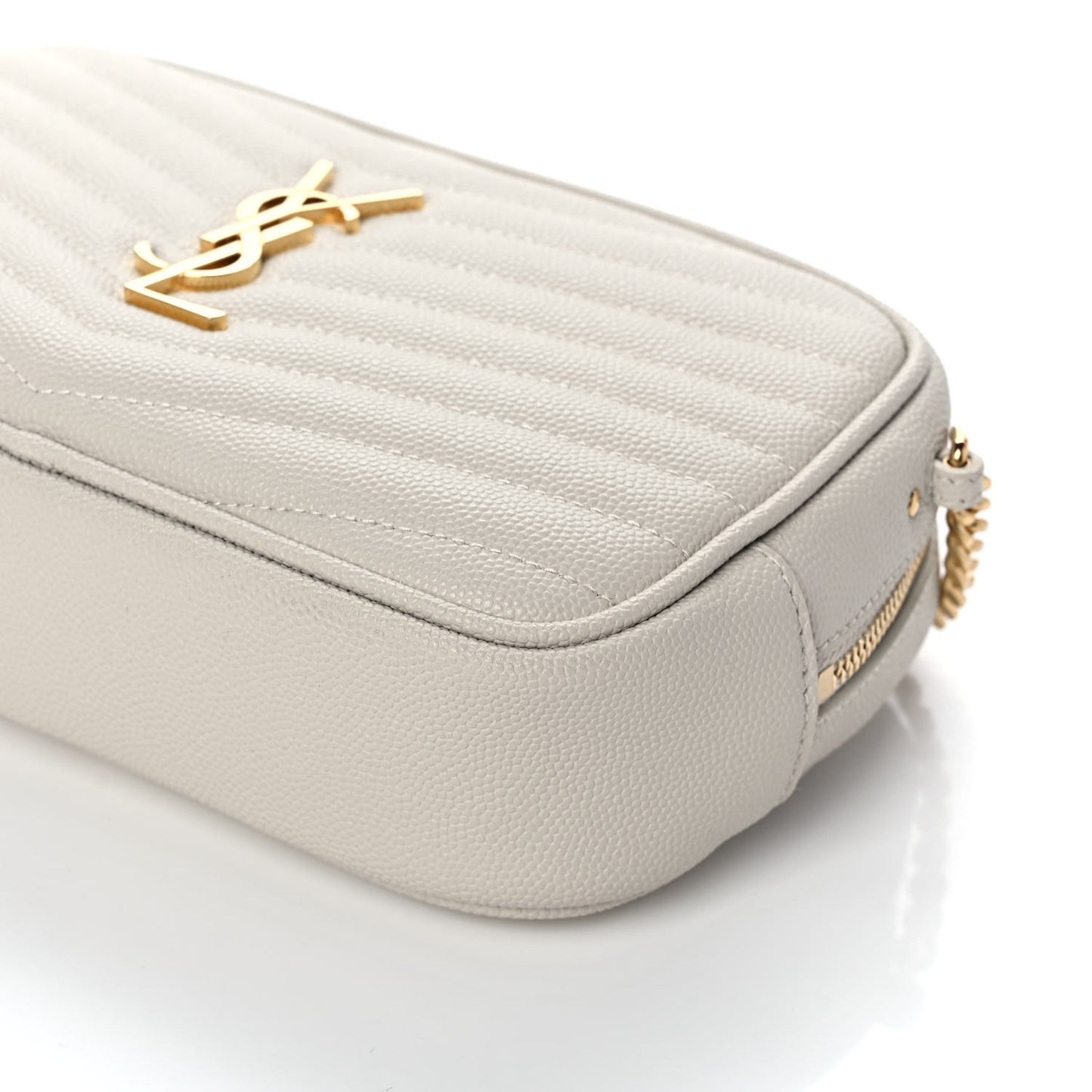 Grain De Poudre Matelasse Monogram Mini Lou Camera Bag Crema Soft