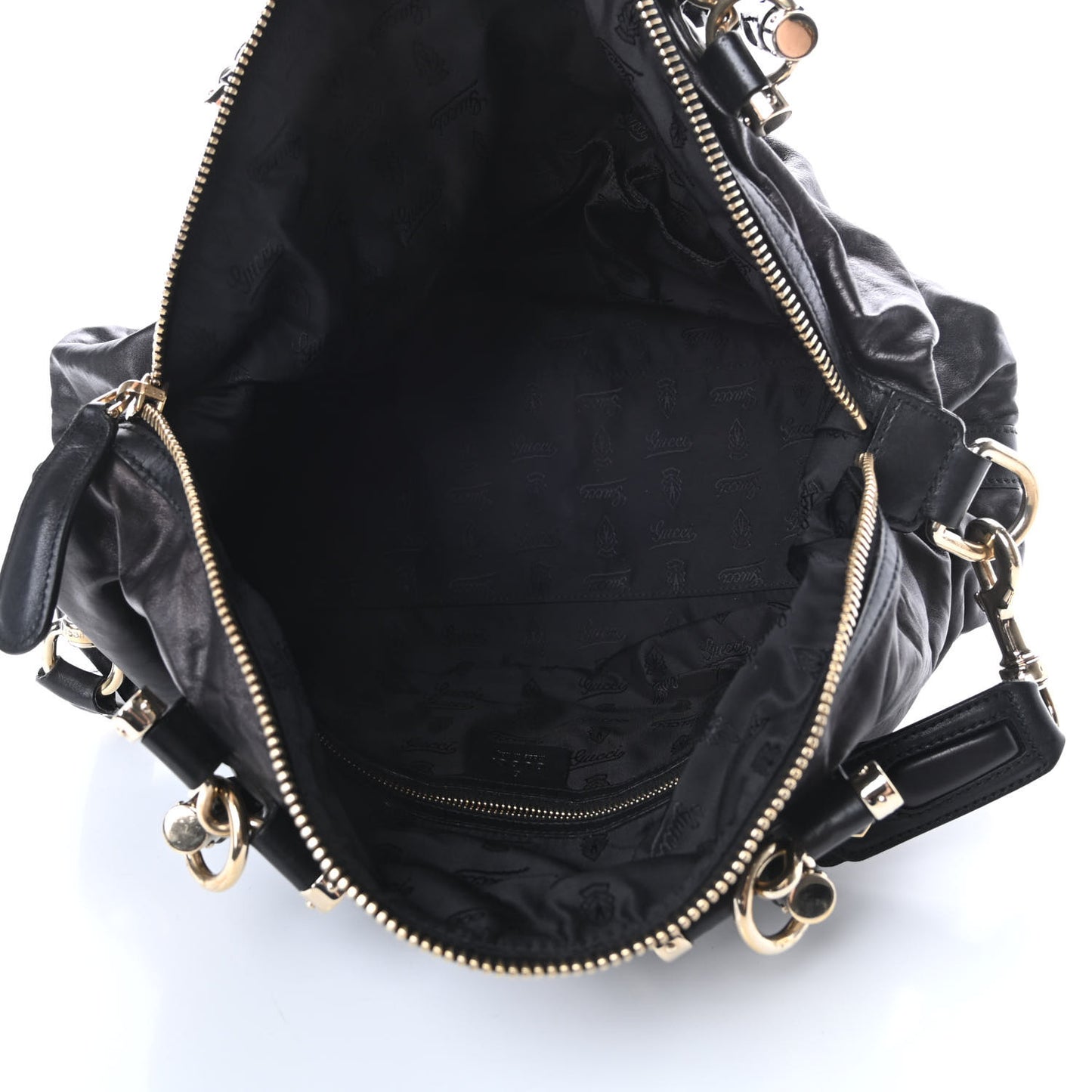 Calfskin Pop Bamboo Top Handle Tote Black