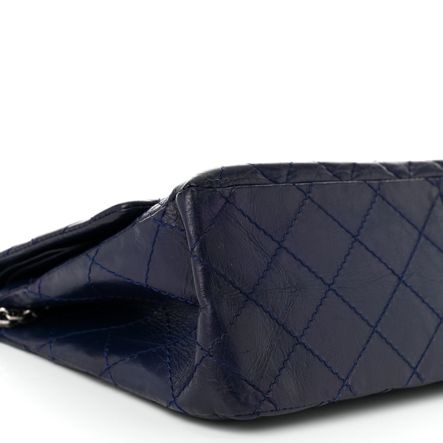 Chanel Aged Calfskin Quilted 2.55 Reissue 226 Flap Dark Blue 9 of 11