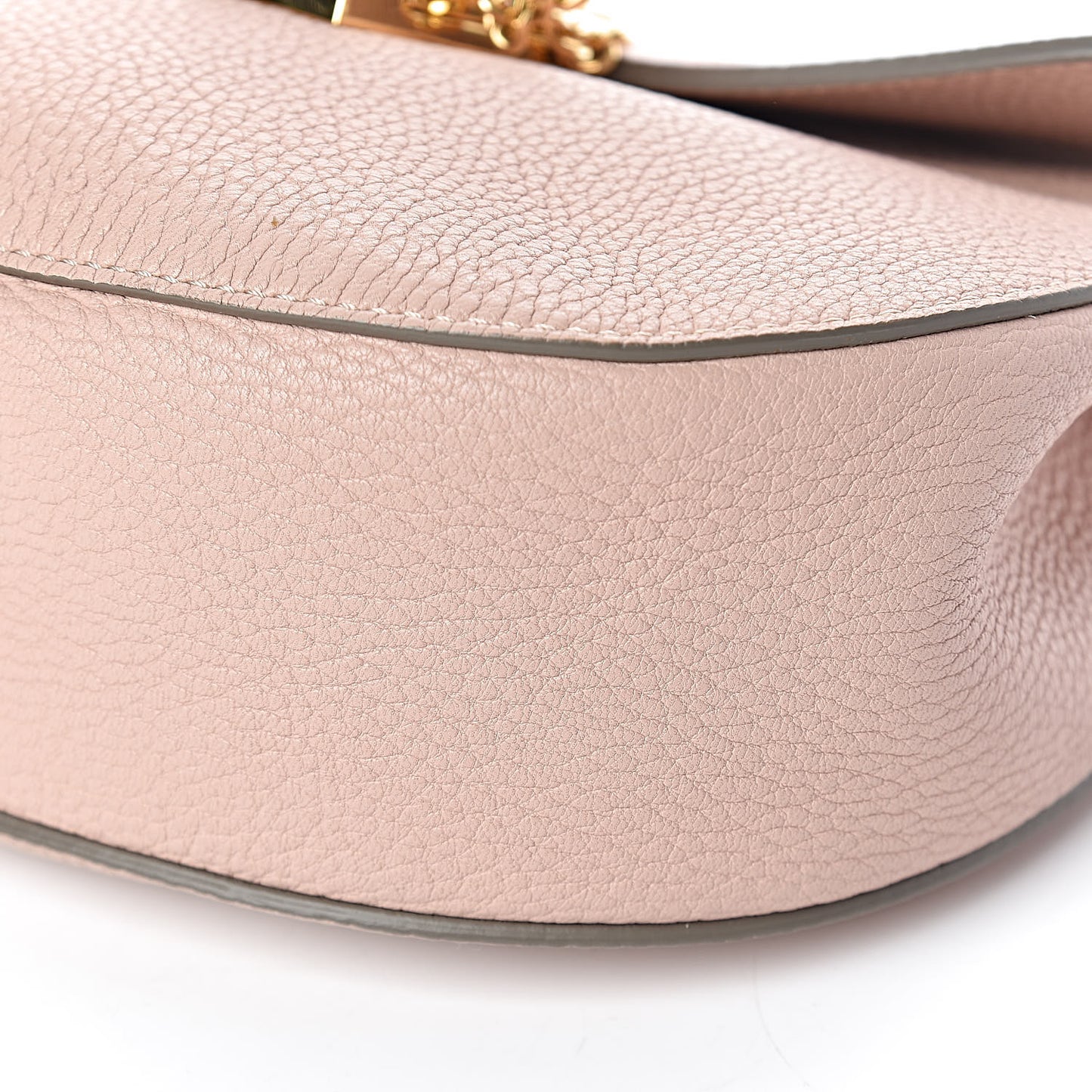 Grained Lambskin Drew Shoulder Bag Cement Pink