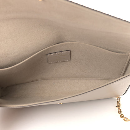 Louis Vuitton Epi Felicie Pochette Chain Wallet Galet 6 of 10