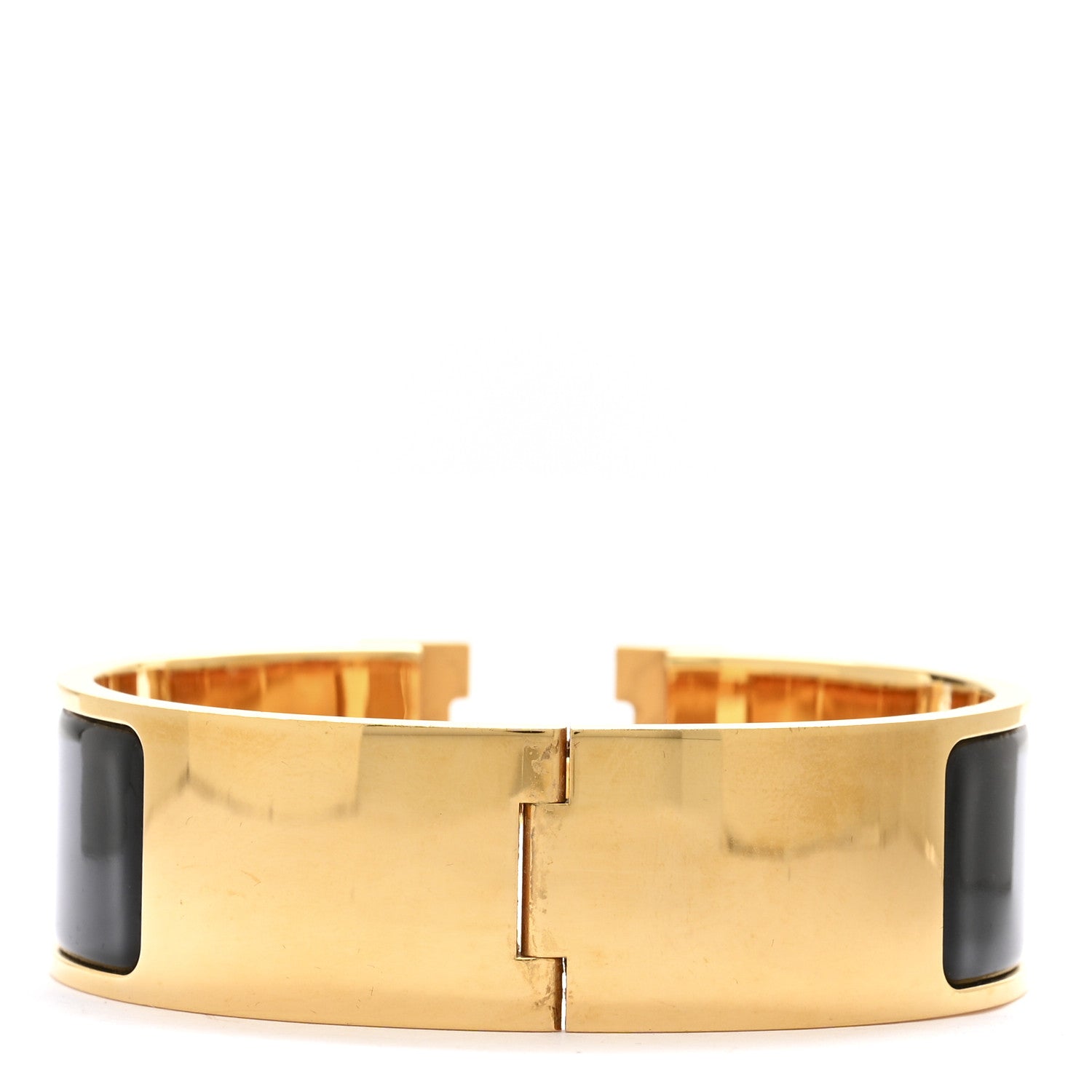 Hermes Enamel Wide Clic Clac H Bracelet GM Black 3 of 6