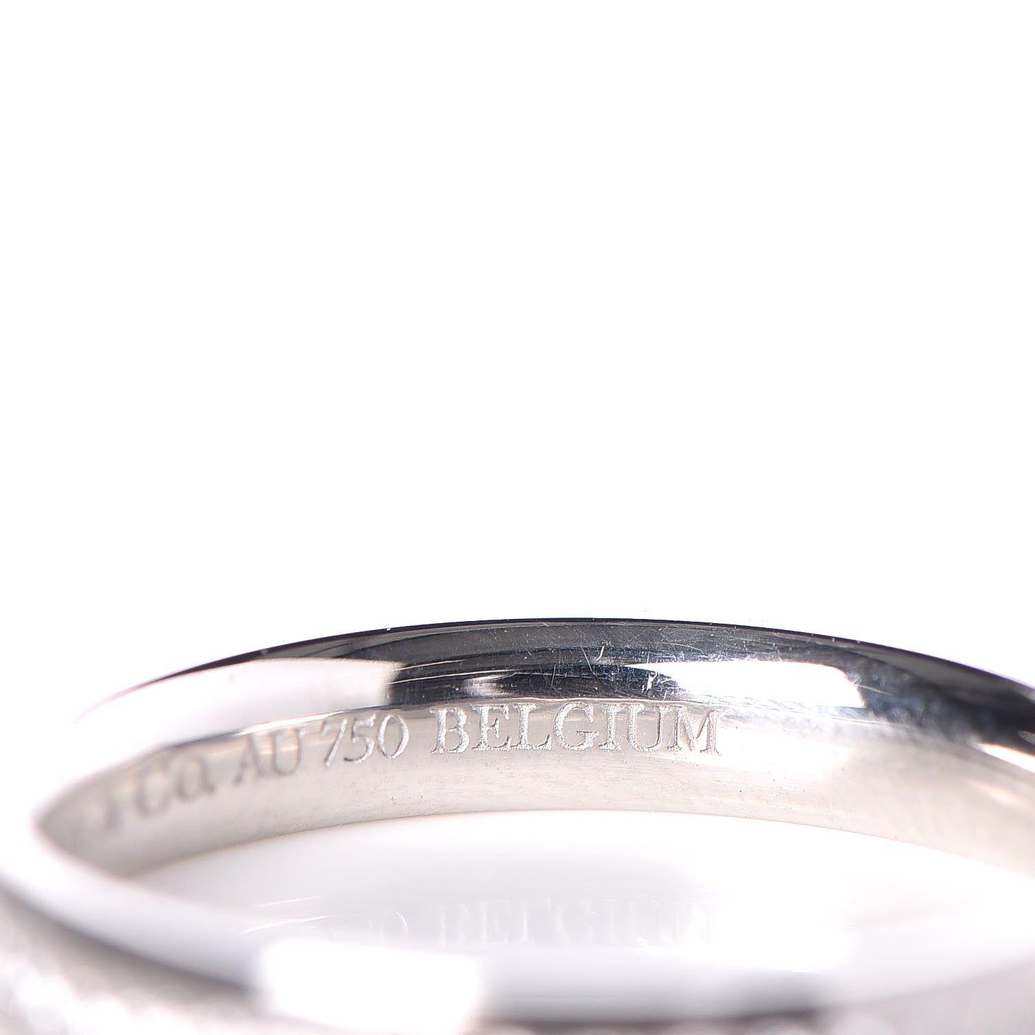 Tiffany 18K White Gold Diamond Metro Ring 49.5 5 7 of 8