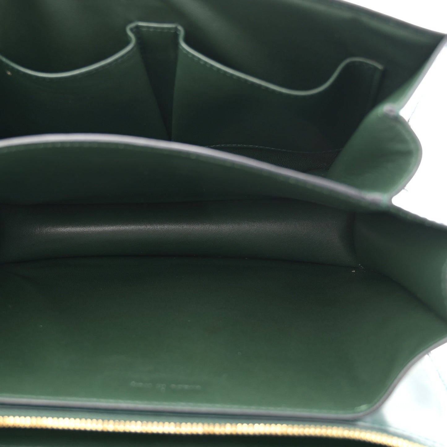 Spazzolato Calfskin Classic Box Medium Flap Bag Dark Green