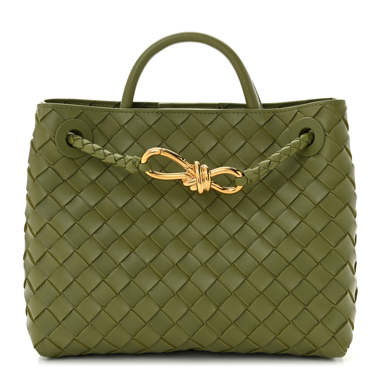 Bottega Veneta Nappa Intrecciato Small Andiamo Shoulder Bag Matcha 1 of 9