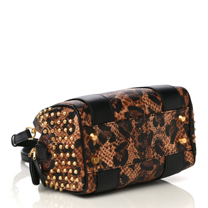 MCM Leopard Print Studded Mini Keana Boston 4 of 18