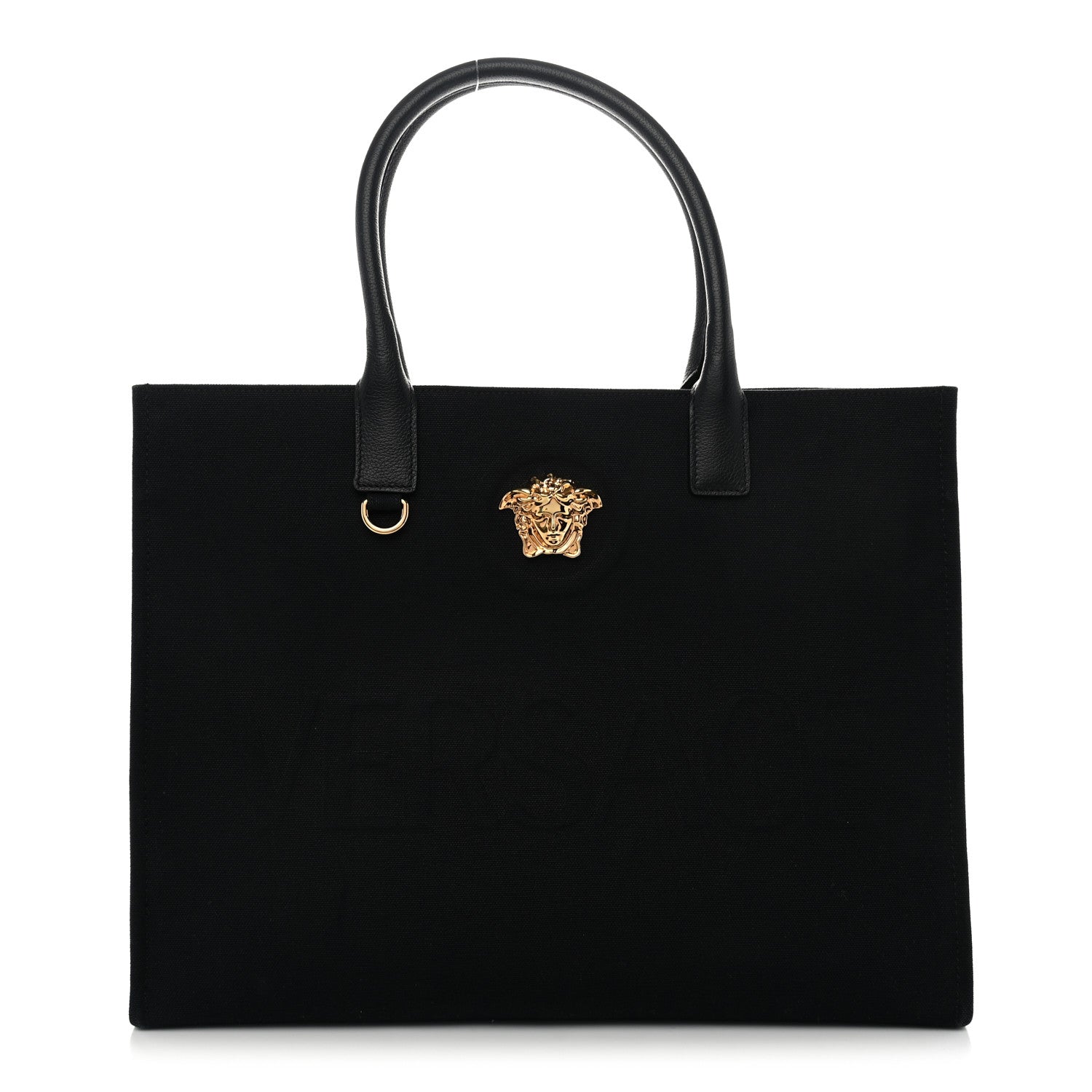 Versace Canvas Calfskin Large La Medusa Tote Bag Black 1 of 8