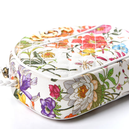 Gucci Canvas Flora Floral Trapuntata Mini Zumi Dome Shoulder Bag White 7 of 9