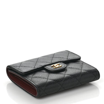 Chanel Caviar Quilted Compact Flap Wallet Black 4 of 7