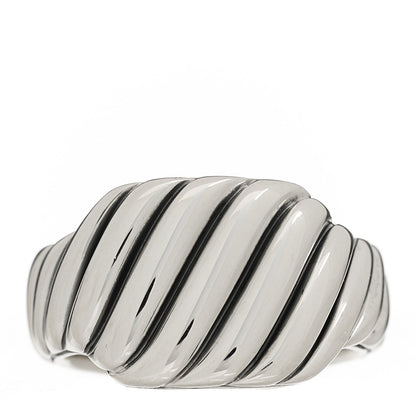 David Yurman Sterling Silver 12.5mm Sculpted Cable Contour Ring 53 6.5 1 of 5