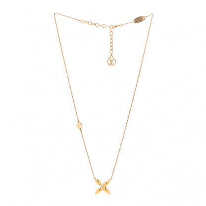 Louis Vuitton Metal Louisette Necklace Gold 3 of 6