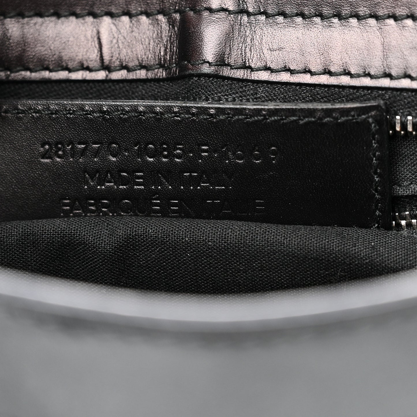 Smooth Calfskin Metallic Patent Giant 12 Silver Hardware City Black Gris