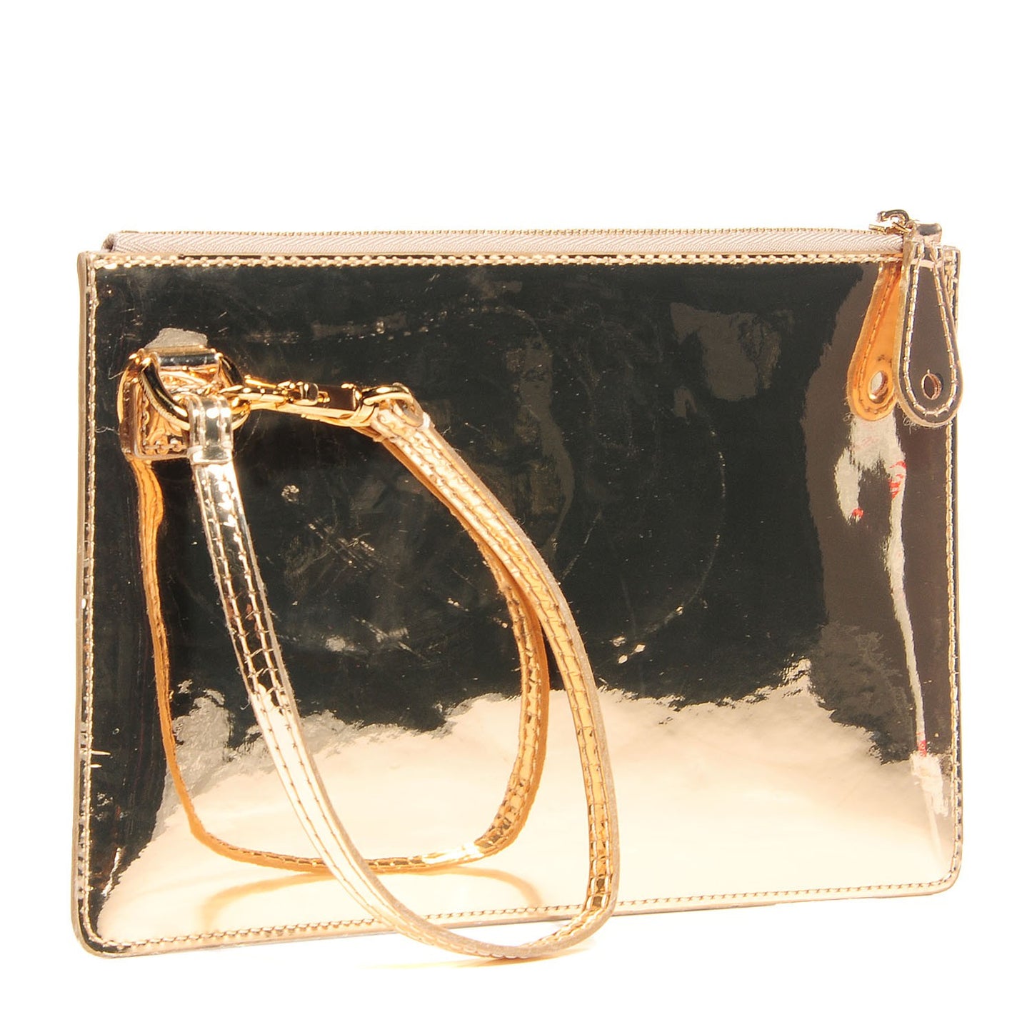 Monogram Miroir Inventeur Pochette Plat Dore Gold
