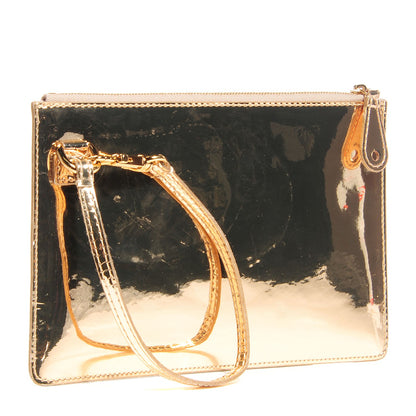 Louis Vuitton Monogram Miroir Inventeur Pochette Plat Dore Gold 3 of 7
