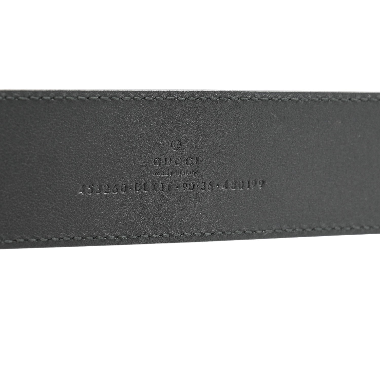 Gucci Moon Calfskin Pearl Double G 40mm Belt 90 36 Black Cream 5 of 8