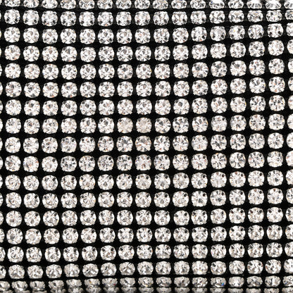 Alexander Wang Mesh Crystal Rhinestone Mini Heiress Pouch Black Silver 9 of 9