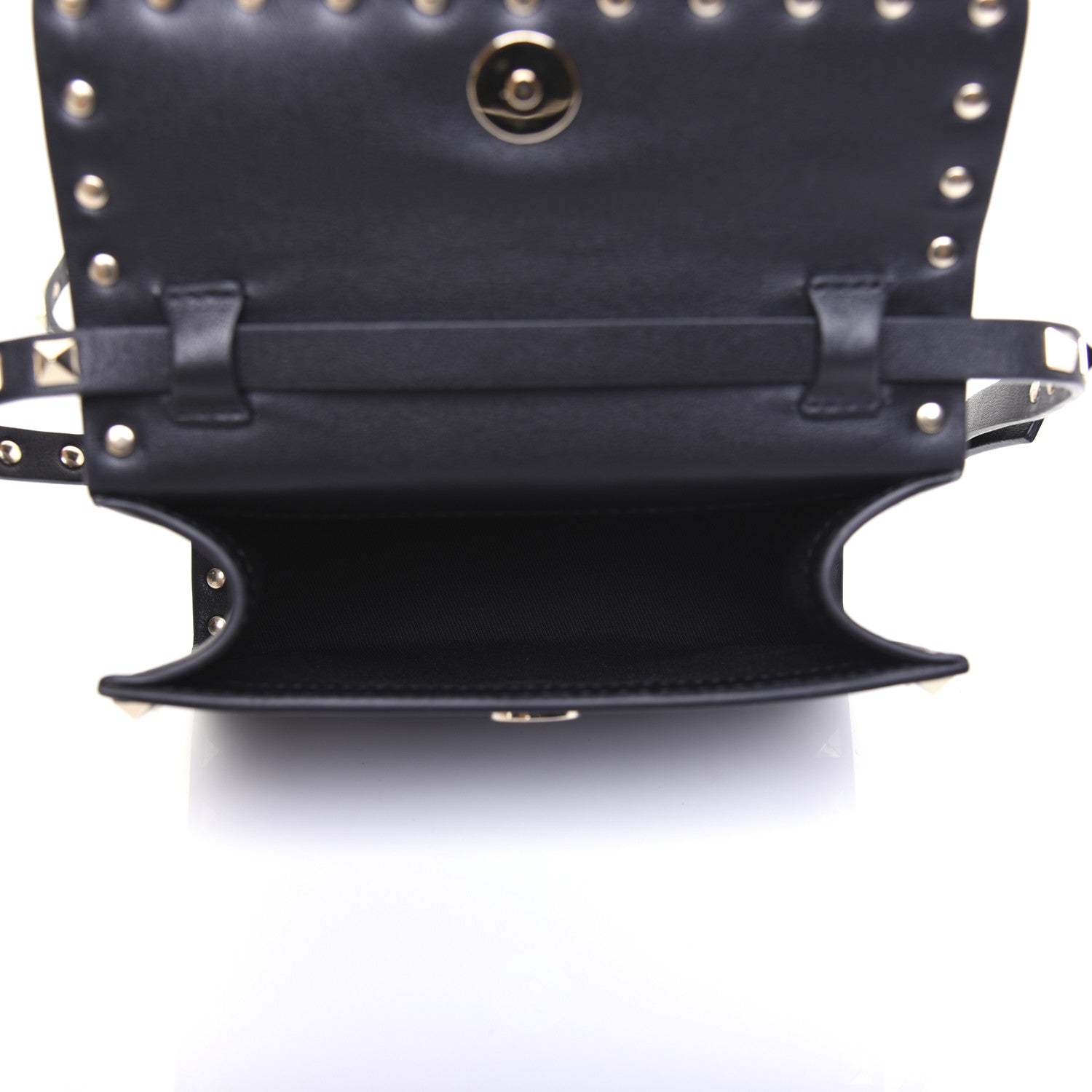 Valentino Garavani Vitello Rockstud Flap Crossbody Bag Black 5 of 15