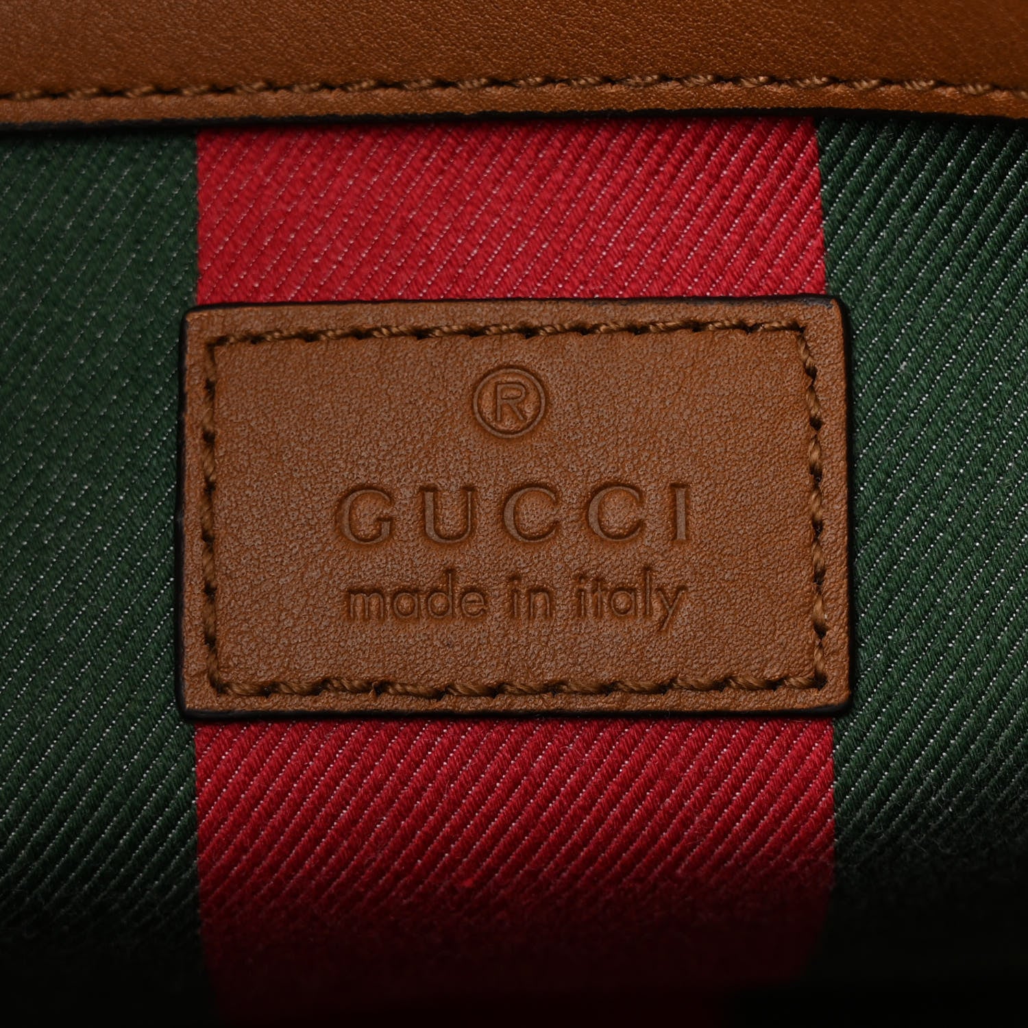 Gucci GG Supreme Monogram Emblem Small Shoulder Bag Beige Ebony Sundial 6 of 9