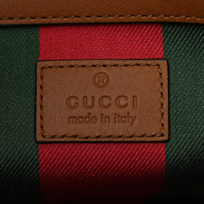 Gucci GG Supreme Monogram Emblem Small Shoulder Bag Beige Ebony Sundial 6 of 9