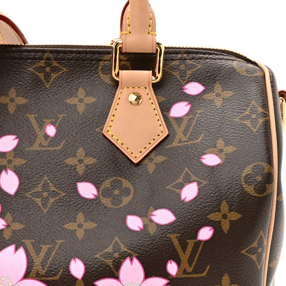 Louis Vuitton LV X TM Monogram Cherry Blossom Speedy Bandouliere 25 Sakura Brown 7 of 9