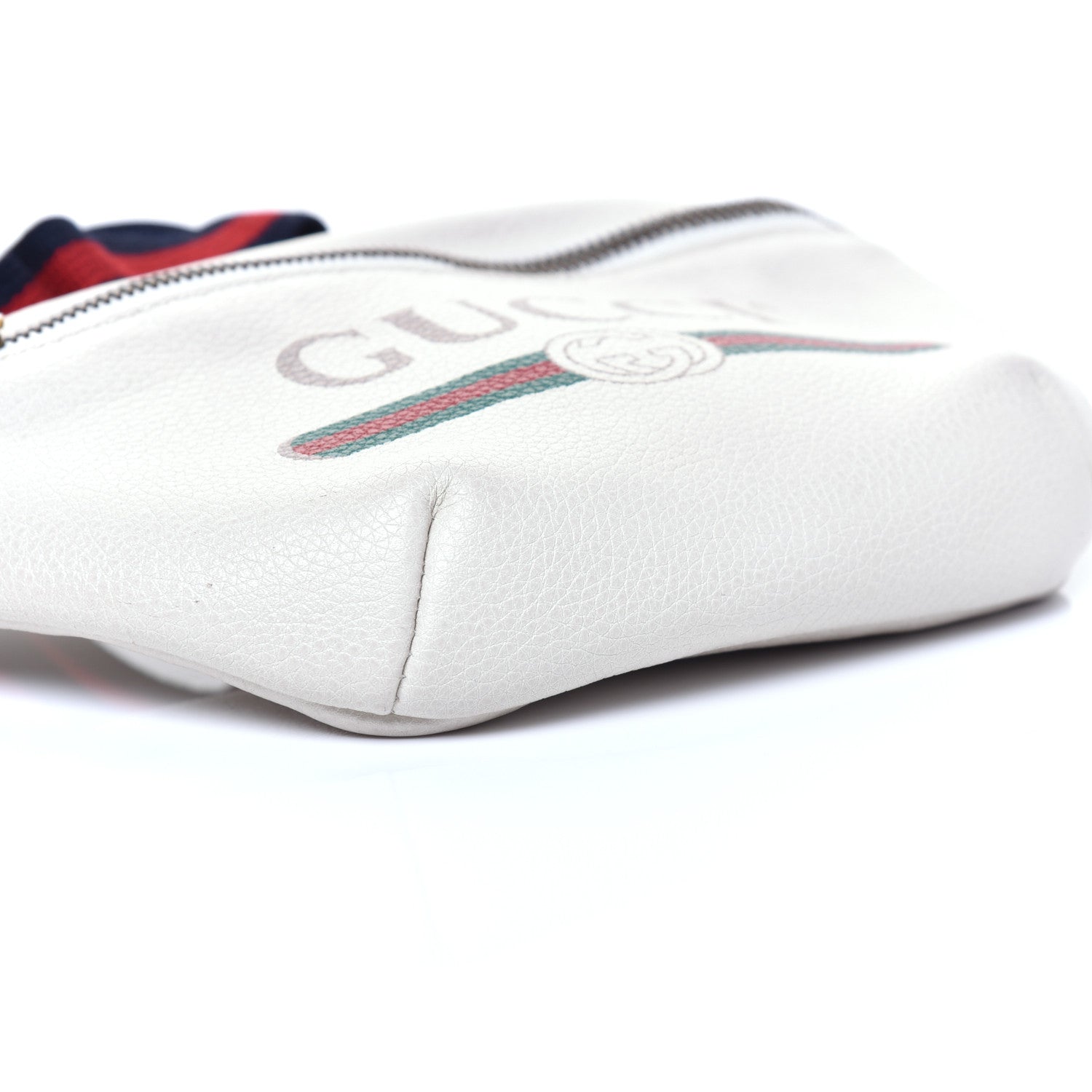 Gucci Grained Calfskin Small Logo Belt Bag White 7 of 12