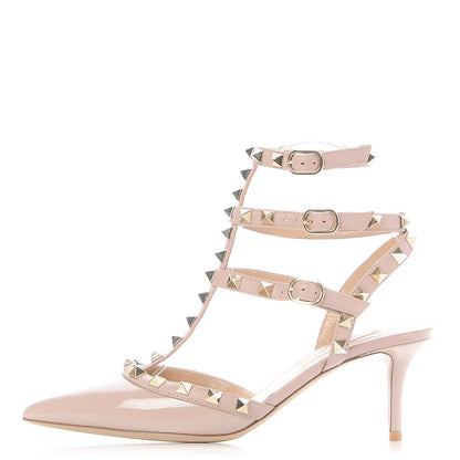 Valentino Garavani Patent Rockstud Ankle Strap 65mm Pumps 36 Poudre 1 of 10