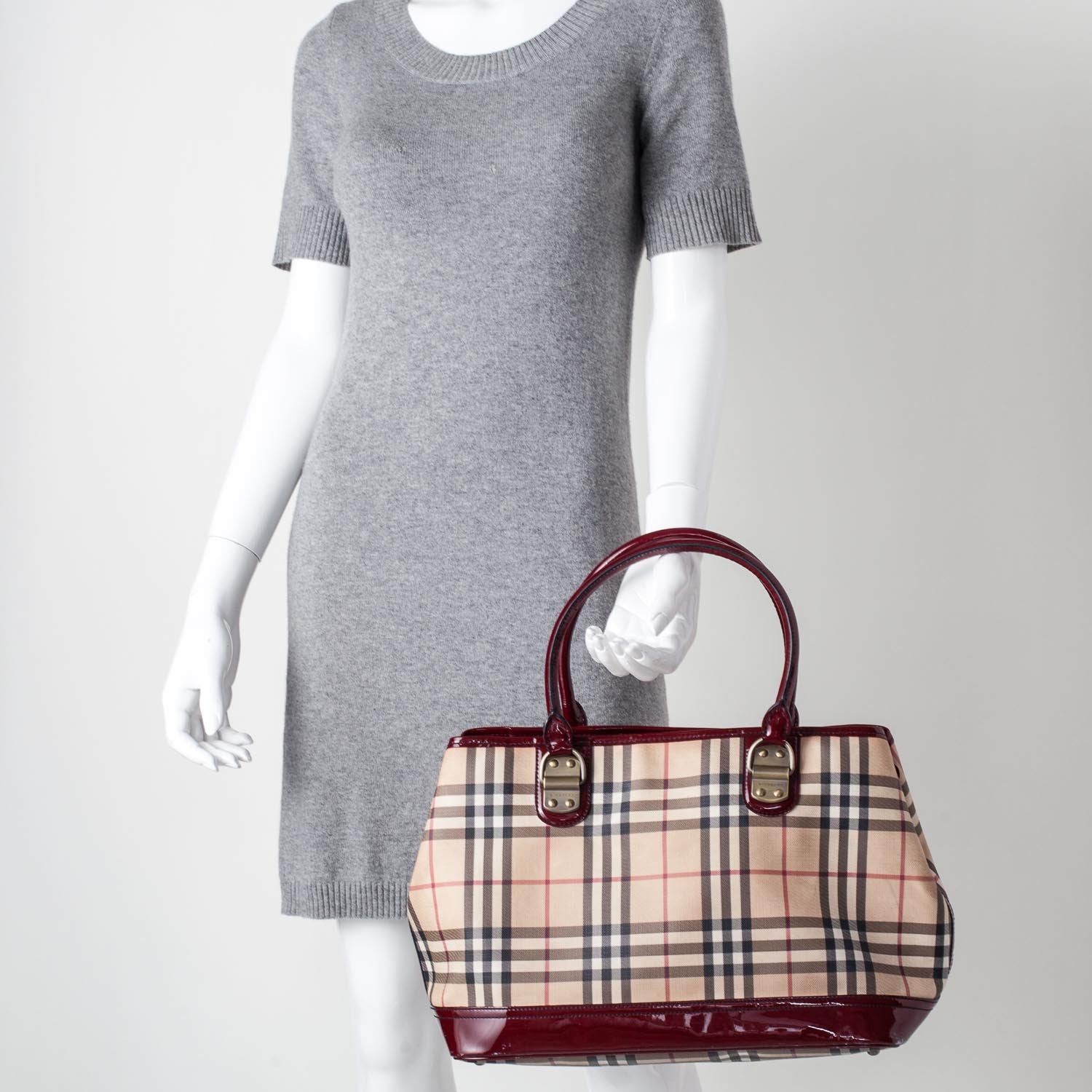 Burberry House Check Tote Red 2 of 11