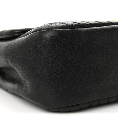 Chanel Calfskin Surpique Chevron Small Flap Black 9 of 10