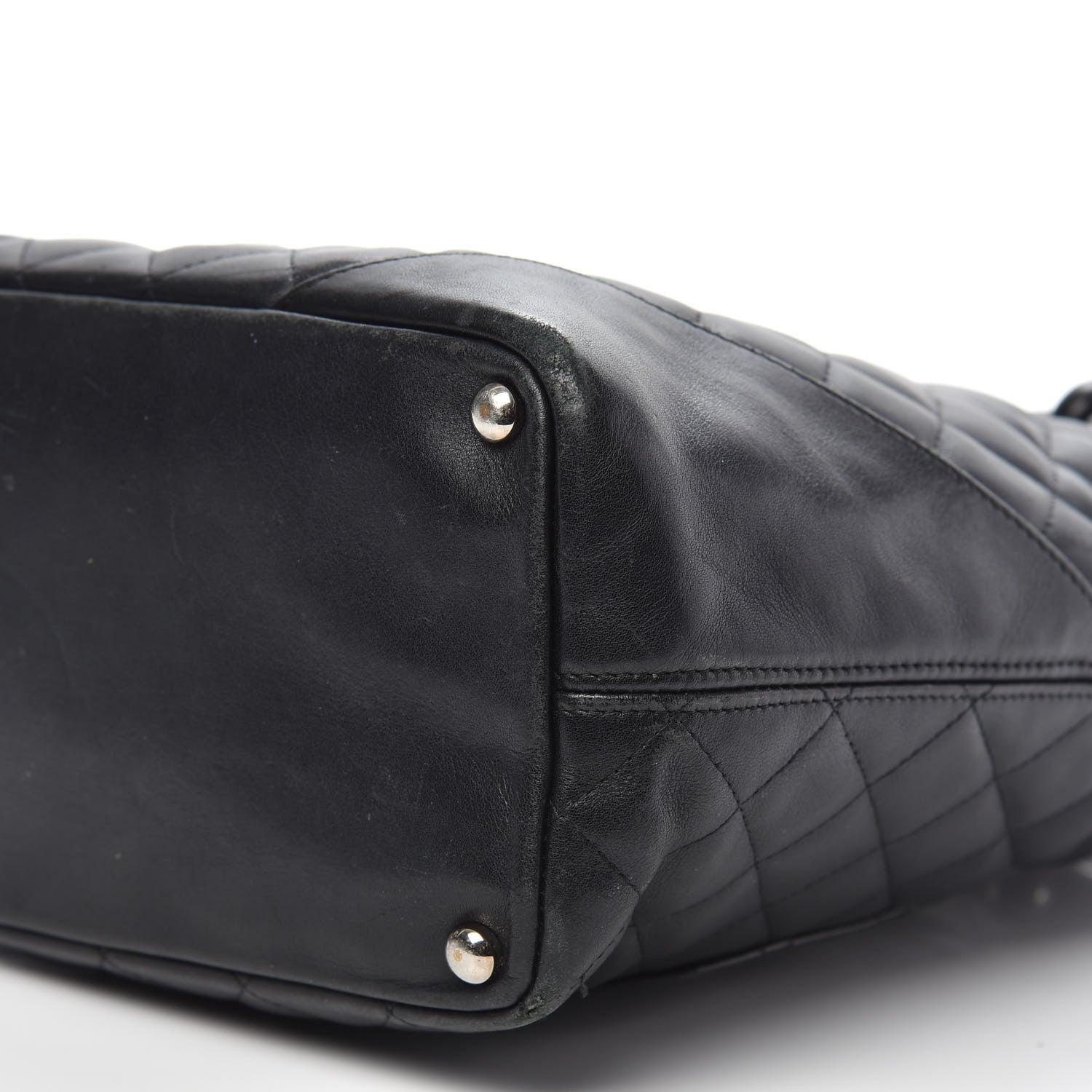 Chanel Calfskin Quilted Medium Cambon Tote Black White 10 of 21
