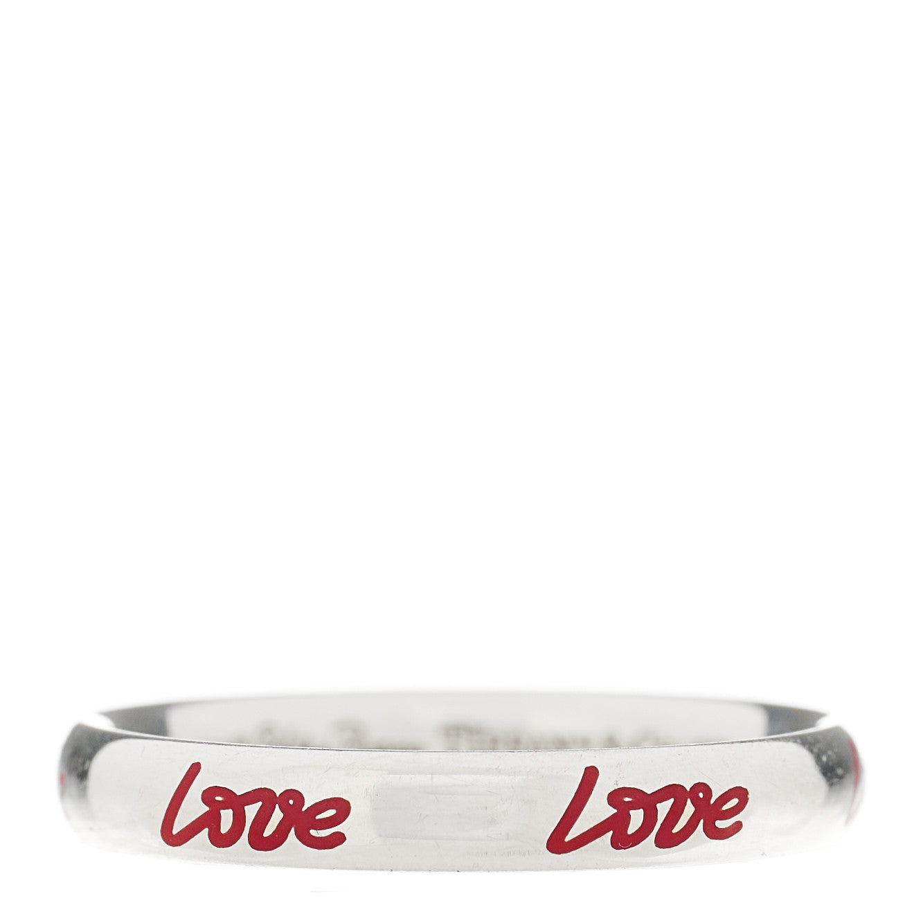 Sterling Silver Enamel Paloma Picasso Love Band Ring 53 6.5 Red
