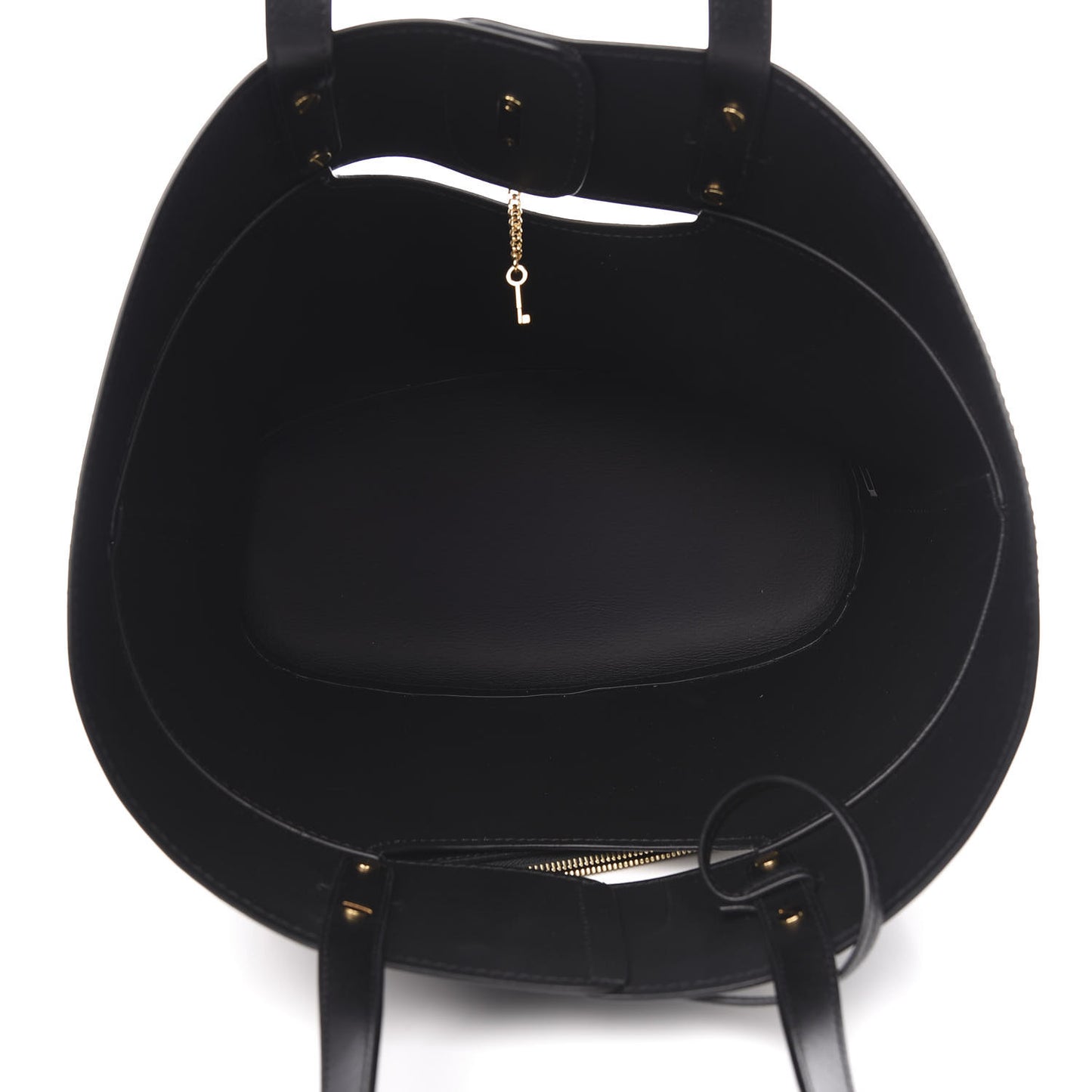 Smooth Grained Calfskin Medium Aby Tote Black