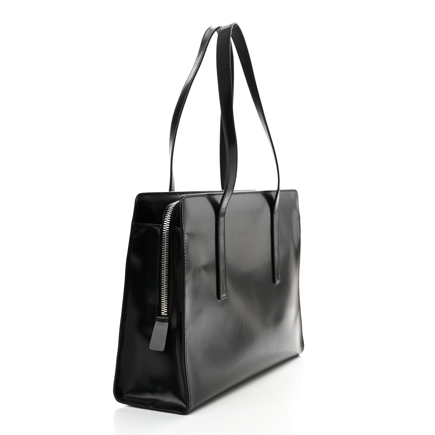 Prada Spazzolato Medium Re-Edition 1995 Double Handle Handbag Black 3 of 11