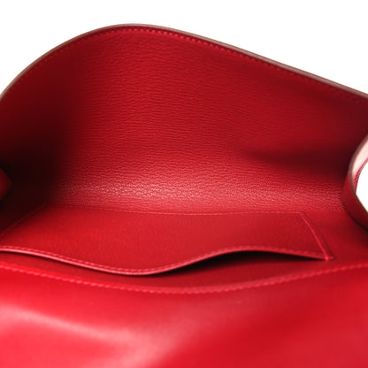 Hermes Tadelakt Medor 23 Clutch Rouge Vif 5 of 11