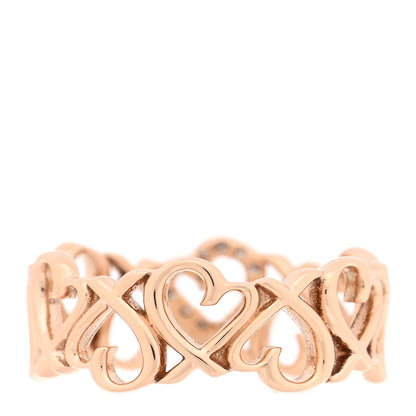 Tiffany 18K Rose Gold Diamond Paloma Picasso Loving Heart Band Ring 54 7 3 of 5