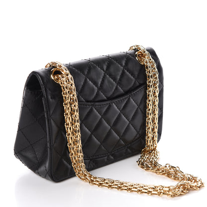 Chanel Aged Calfskin Quilted 2.55 Reissue Mini Flap Black 3 of 11