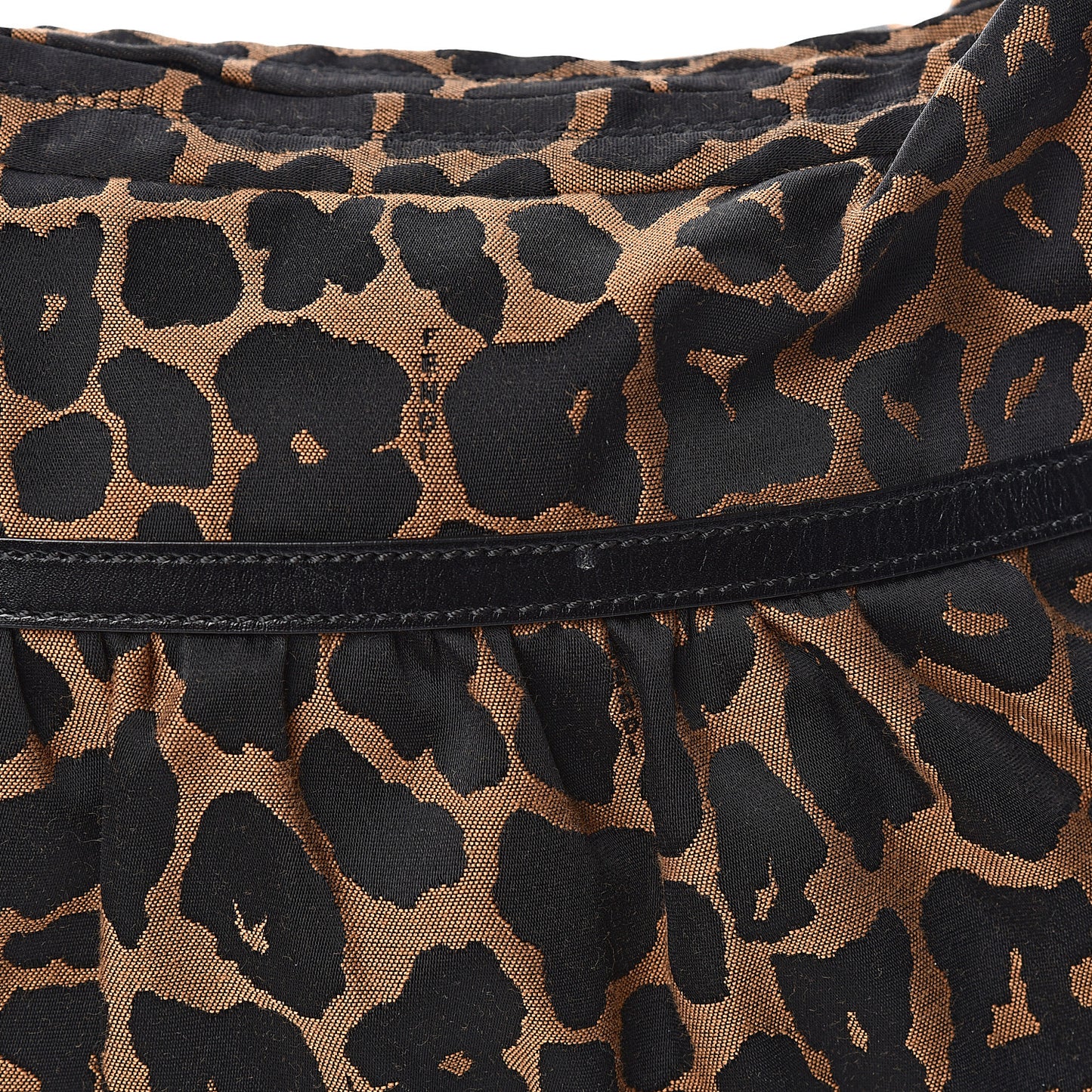 Jacquard Leopard Print Chef Hobo Tobacco