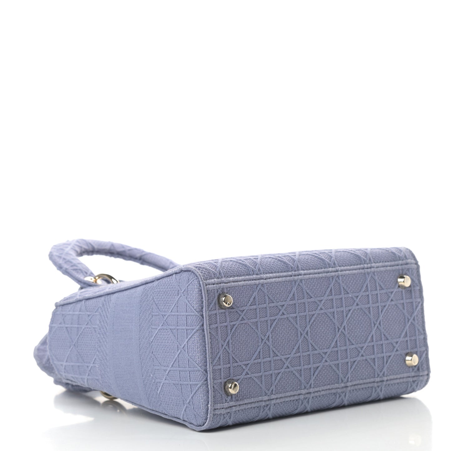 Canvas Embroidered Cannage Medium Lady D-Lite Blue