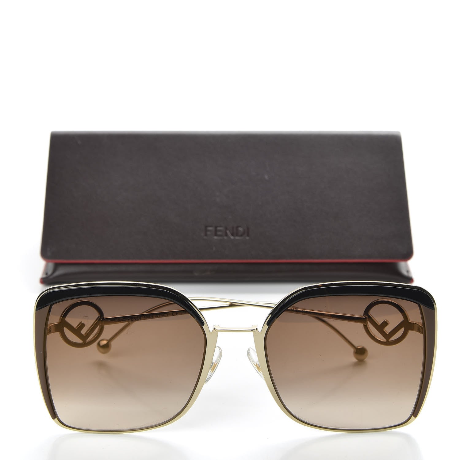 Fendi Metal Acetate F is Fendi Square Sunglasses FF 0294/S Gold 7 of 7