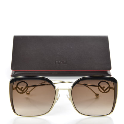 Fendi Metal Acetate F is Fendi Square Sunglasses FF 0294/S Gold 7 of 7