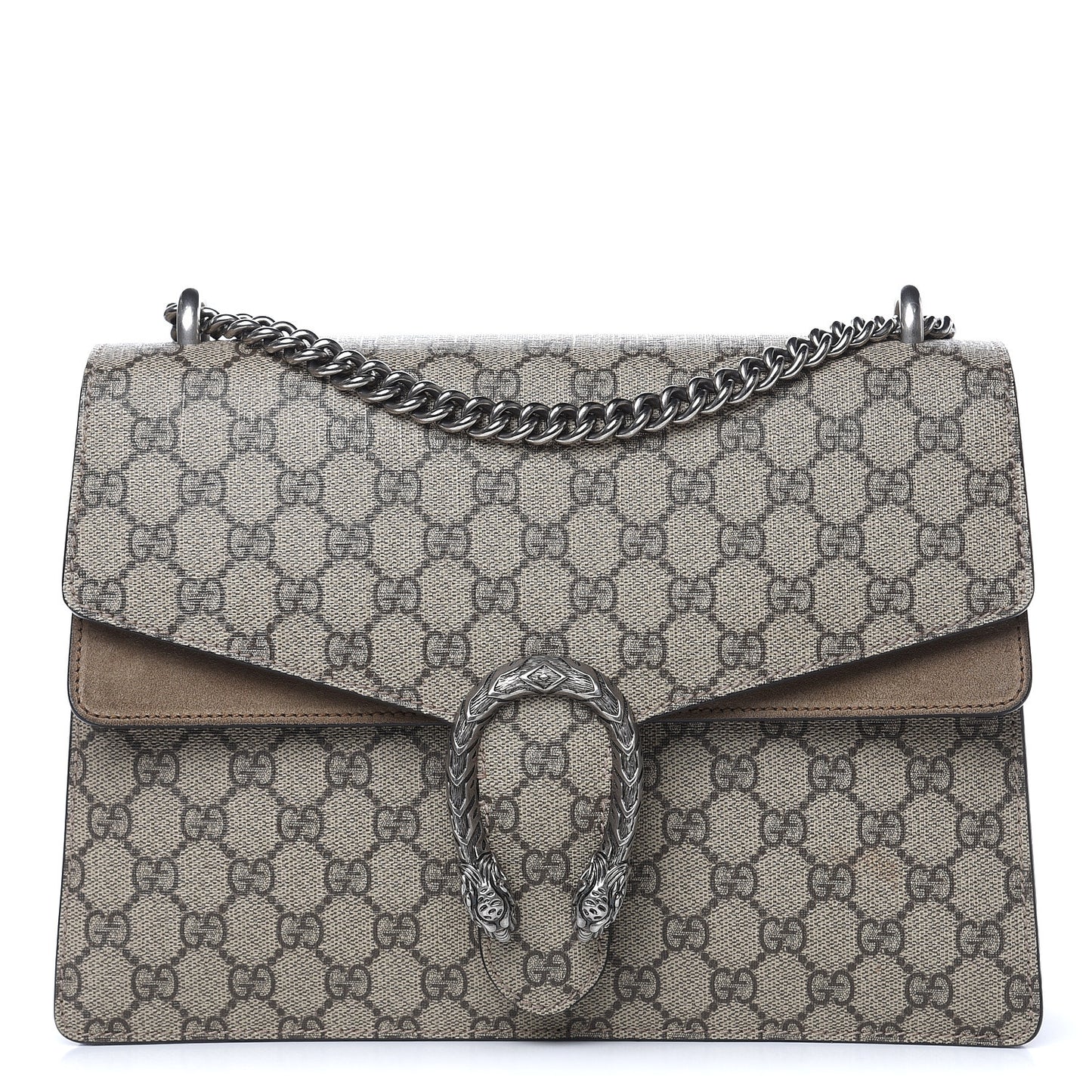 GG Supreme Monogram Medium Dionysus Shoulder Bag Taupe