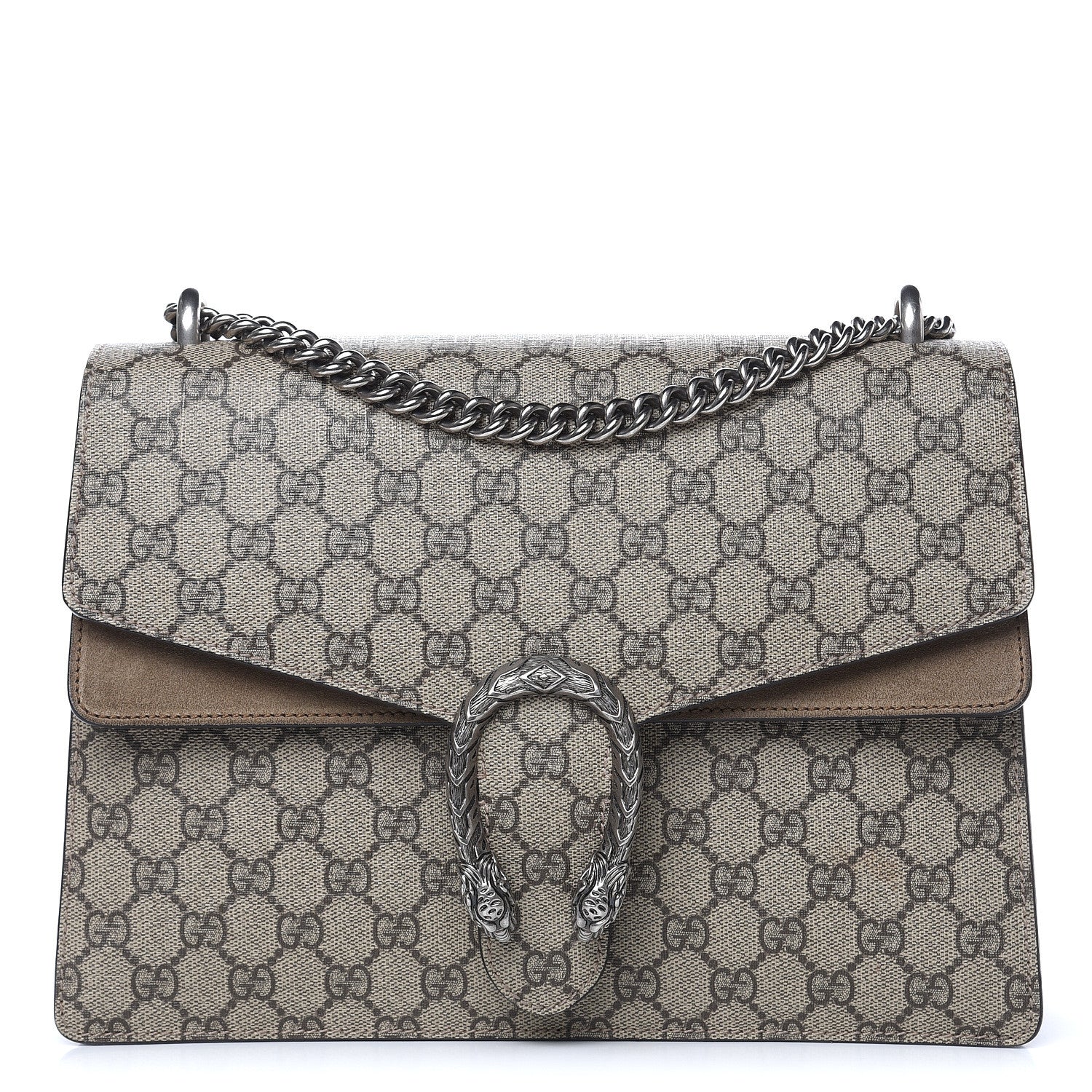 Gucci GG Supreme Monogram Medium Dionysus Shoulder Bag Taupe 1 of 13