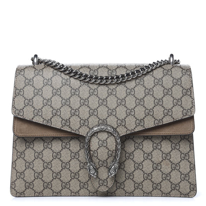 Gucci GG Supreme Monogram Medium Dionysus Shoulder Bag Taupe 1 of 13