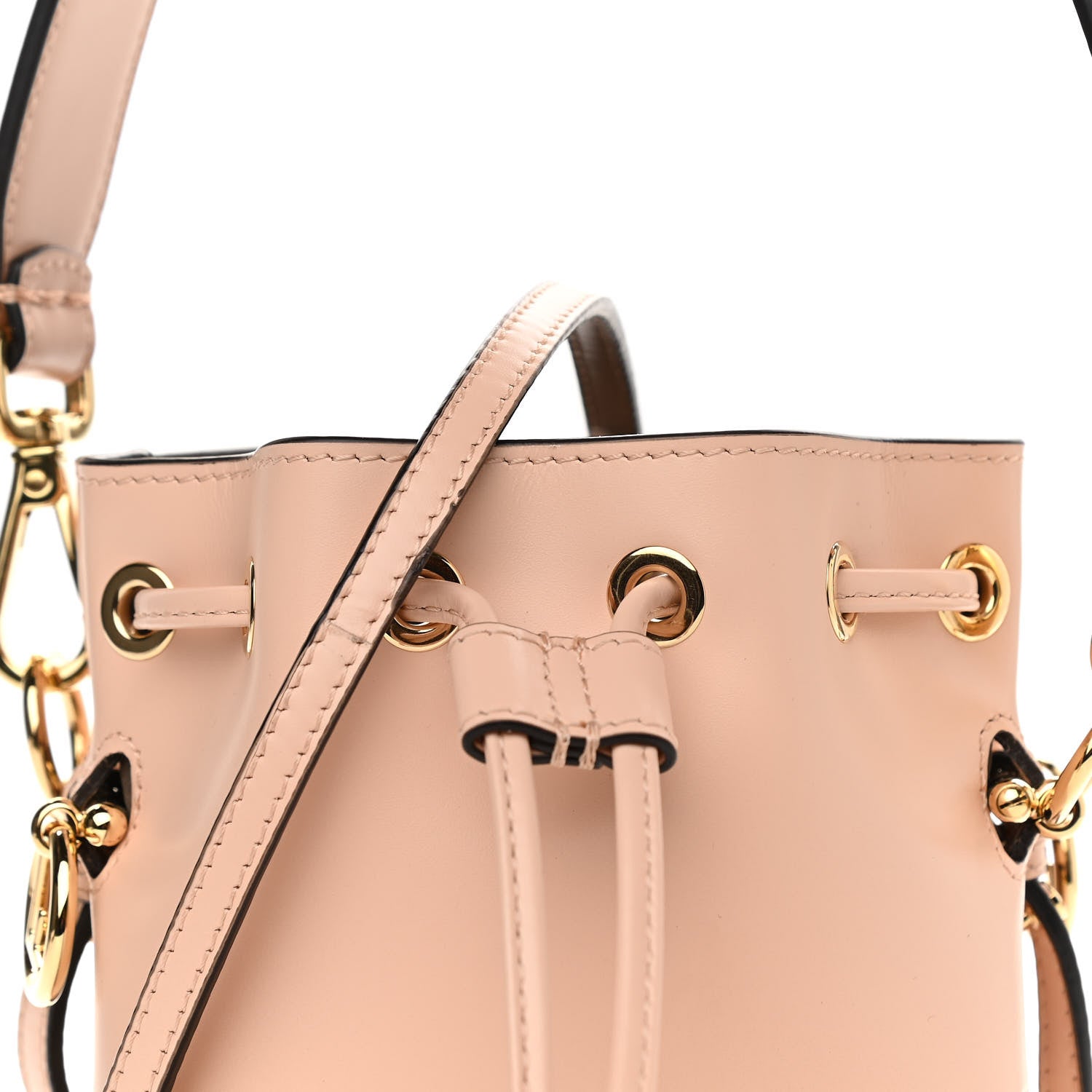 Fendi Vitello King F is Fendi Logo Embossed Mini Mon Tresor Bucket Bag Light Rose 7 of 10