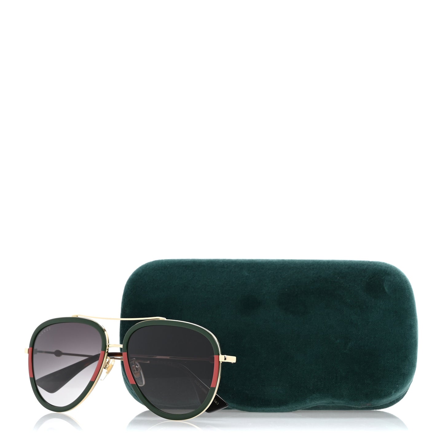 Web Aviator Sunglasses GG0062S Green Red